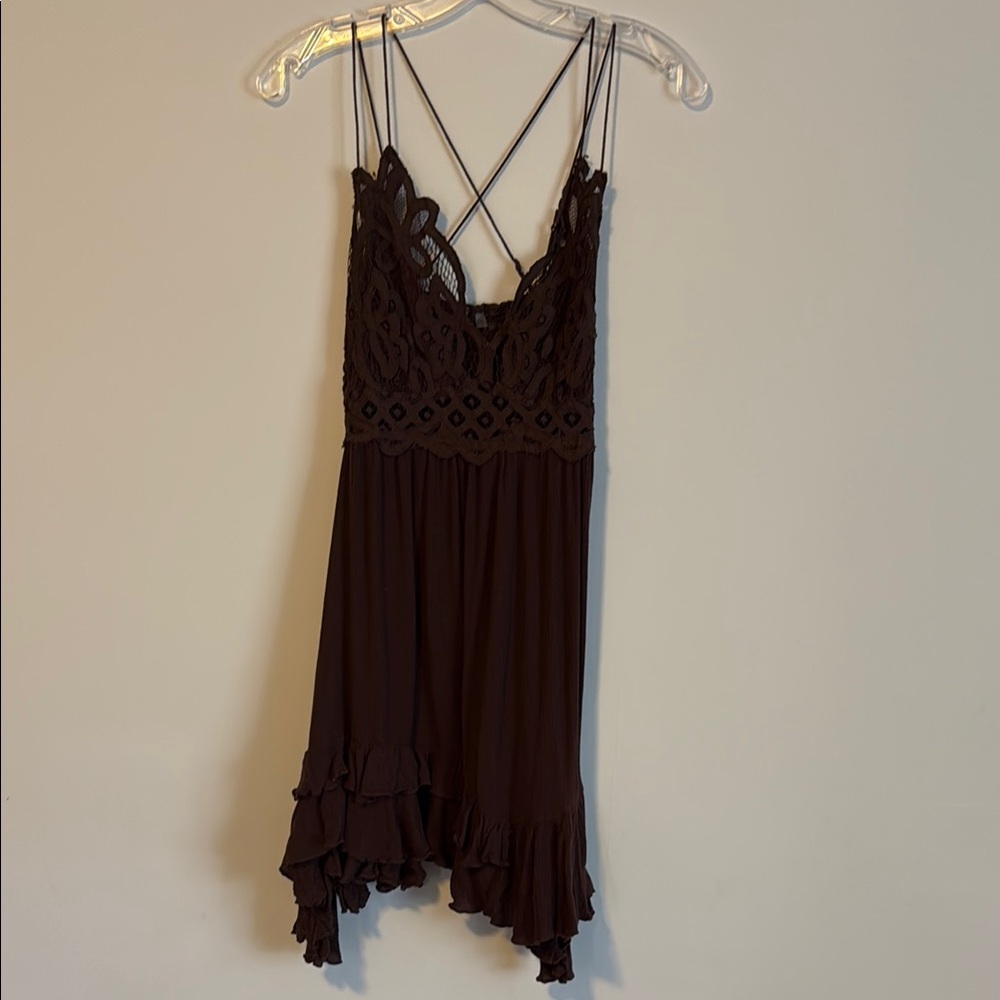 Free People Women's Adella Slip Dress In Brown